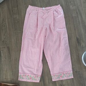 Pink Gingham Pants
